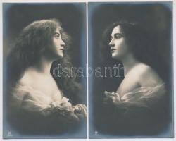 5 db régi hölgyek motívumlap / 5 pre-1945 ladies motive cards