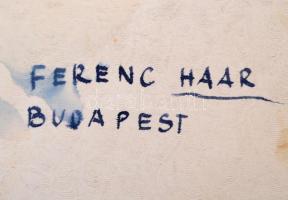 cca 1940 Haár Ferenc / Ferenc Haar (1908-1997): Önarckép.Jelzett vintage alkotás./ marked vintage ph...