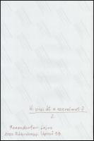 cca 1992 Menesdorfer Lajos (1941-2005) budapesti fotóművész hagyatékából feliratozott vintage fényké...