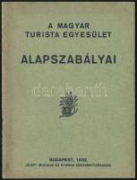 Vegyes könyvtétel, 2 db:
A Magyar Turista Egyesület alapszabályai. Bp.,1922, "Élet", 24 p...