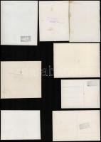 cca 1943 Opera feliratú tasakban 11 db vintage fotó színészekről, énekesekről, egy része jelzett, fe...