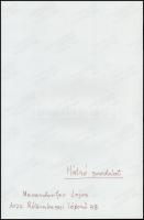 cca 1990 Menesdorfer Lajos (1941-2005) budapesti fotóművész hagyatékából 2 db feliratozott vintage f...