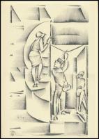 Molnár C. Pál (1894-1981): Utazás, ofszet, papír, jelzés nélkül, 30×21 cm