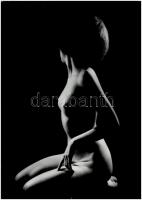 cca 1975 Aktfotók tétele, 4 db vintage fotó, egy jelzett, 37x21,5 cm és 40x30 cm között