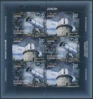Europa CEPT Astronomy stamp-booklet sheet, Europa CEPT Csillagászat bélyegfüzetlap