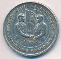 Ruanda 1972. 200Fr Ag A függetlenség 10. évfordulója T:1-  Rwanda 1972. 200 Francs Ag 10th Anniversary of Independence C:AU Krause KM#11