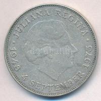 Hollandia 1973. 10G Ag "Julianna" T:2-  Netherlands 1973. 10 Gulden Ag "Juliana" C:VF Krause KM#196