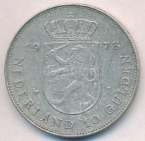 Hollandia 1973. 10G Ag "Julianna" T:2- 
Netherlands 1973. 10 Gulden Ag "Juliana"...
