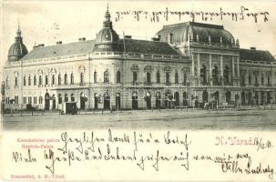 1898 Nagyvárad, Oradea; Kereskedelmi palota, Lloyd, Frankl, Freund Lajos és Társa, Silberstein B. és Ifj. Ullmann Izidor üzlete / Handels Palais / commercial palace, shops (EK)