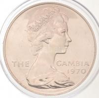 Gambia 1970. 8Sh Ag Víziló T:PP felületi karc Gambia 1970. 8 Shillings Ag Hippopotamus C:PP slightly scratched Krause KM#7a