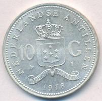 Holland Antillák 1978. 10G Ag "Bank 150. évfordulója" T:1- Netherlands Antilles 1978. 10 G...