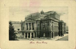 Fiume, Piazza Ürmény / theatre. W.L. Bp. 3808. (EB)