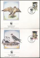 WWF North Falcon set + 4 FDC WWF: Északi sólyom sor + 4 db FDC