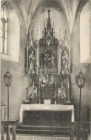 Felsőstubnya, Horná Stubna; templom belső, főoltár. Hegedűs J. kiadása / church interior, altar (Rb)
