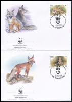 WWF Sand Fox set 4 FDC WWF: Homoki róka sor 4 db FDC-n