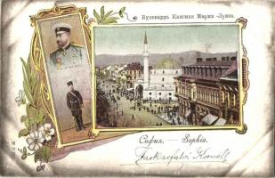 Sofia, Sophia; Boulevard Queen Maria Louisa, Ferdinand I of Bulgaria. Art Nouveau, floral