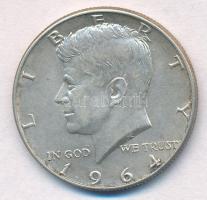Amerikai Egyesült Államok 1964. 1/2$ Ag Kennedy T:2 USA 1964. 1/2 Dollar Ag Kennedy C:XF