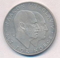 Norvégia 1970. 25K Ag V. Olaf / A felszabadulás 25. évfordulója T:1- Norway 1970. 25 Kroner Ag Olav V / 25th Anniversary of Liberation C:AU Krause KM#414