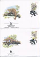 WWF: Kínai tobzoska sor 4 db FDC-n WWF Chinese toboggan set 4 FDC