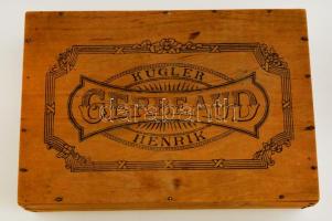 Kugler Henrik Gerbeaud fa doboz, 19,5×13×5,5 cm