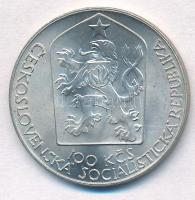 Csehszlovákia 1983. 100K Ag "100 éves a Prágai Nemzeti Színház" T:1 
Czechoslovakia 1983....