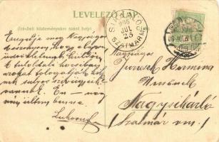 Pöstyén, Pistyan, Piestany; A fürdőből, séta. Gipsz H. kiadása / Aus dem Bade, Spazierfahrt / from t...