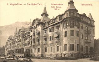 Tátralomnic, Tatranska Lomnica; Palota szálloda. Divald Károly kiadása / Hotel Palace