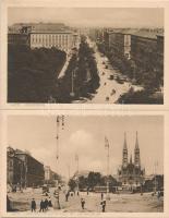 Vienna, Wien - 6 db régi osztrák városképes lap, utcaképek villamossal, templomok. nagyon jó állapotban / 6 pre-1945 Austrian town-view postcards, trams, automobile, churches. mint condition