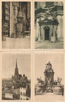 Vienna, Wien - 6 db régi osztrák városképes lap, utcaképek villamossal, templomok. nagyon jó állapot...