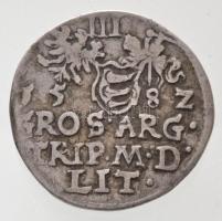 Lengyel Királyság / Litvánia / Vilnius 1582. 3Gr Ag "Báthory István" (2,23g) T:2-
Poland ...