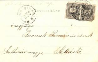 Máramarossziget, Sighetu Marmatei; Fő tér, templom / main square, churches. Art Nouveau, floral (EK)