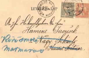 Nyíregyháza, Cs. és kir. huszár laktanya. Piringer János kiadása (EK)