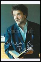 Scherer Péter (1961-) színész aláírása az őt ábrázoló képen