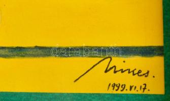 Mikes jelzéssel: Apácák. Akvarell, papír, üvegezett keretben, 23×29 cm