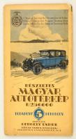 cca 1928 Részletes magyar autótérkép, a Magyar Touring Club hivatalos térképe, tervezte Gergely Endre, Bp., Kókai Lajos, 1:250.000, 44x105 cm.