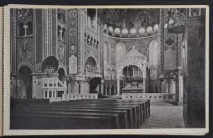 Szeged, Fogadalmi templom, belsők - képeslapfüzet 9 lappal