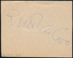 1967 Latinovits Zoltán (1931-1976) és Ruttkai Éva (1927-1986) aláírásai papírlapon