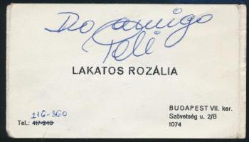 cca 1981 Pelé (1940- ) brazil labdarúgó aláírása magyar névjegykártyán
