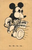 Ta--Tü--Ta--Ta... / Mickey Mouse playing on a saxophone. Disney (tear)