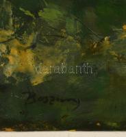 Bosznay jelzéssel: Kopár fák. Olaj, karton, sérült, 63×46 cm