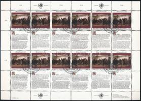 Emberi jogok nyilatkozata (II). kisívsor Declaration of Human Rights mini sheet set