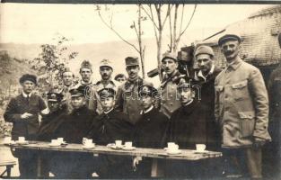 1920 Japanese admirals of the battleship Hizen with K.u.k. soldiers. photo