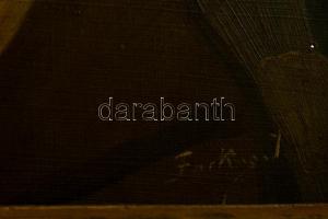 Farkas jelzéssel: Női portré. Olaj, fatábla, keretben, 33×24 cm