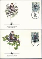 WWF: Majmok sor 4 db FDC-n WWF Monkies set 4 FDC