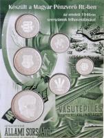 2006. Mesterdarabok ezüstből 1946 1946. 2f-5Ft Ag (6xklf) forgalmi sor utánverete eredeti díszcsomagolásban T:PP kis patina / Hungary 2006. Silver master pieces 1946 1946. 2 Fillér - 5 Forint Ag (6xdiff) restrike coin set in original case C:PP small patina  Adamo FO1.1