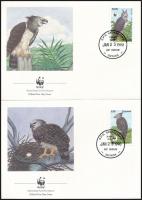 WWF: Hárpia sor + 4 db FDC WWF Harpy set + 4 FDC