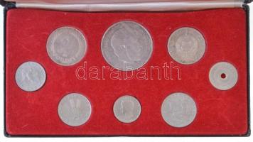 1967. 2f + 5f + 10f + 20f + 50f + 1Ft Ag + 2Ft Ag + 5Ft Ag, fiktív veret "Kabinet sor" ere...