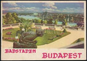 cca 1935 Badstaden Budapest, svéd nyelvű képes ismertető füzet Budapestről, tűzött papírkötésben