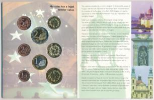 2004. 1c-2E "Euro próbaveretek" (8xklf) fémpénz szettben, díszkiadás T:BU