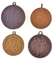 4db-os magyar millenniumi emlékérem tétel, közte 1896. "Ezredéves Történetünk Ezredekre Remény ...